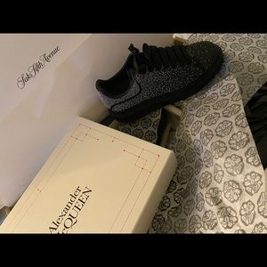 Alexander McQueen Black Oversized Embellished Platform Sneakers